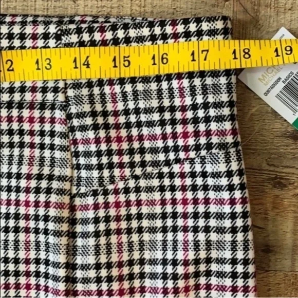 Michael Kors Black and Pink Plaid Pencil Skirt - Picture 5 of 7